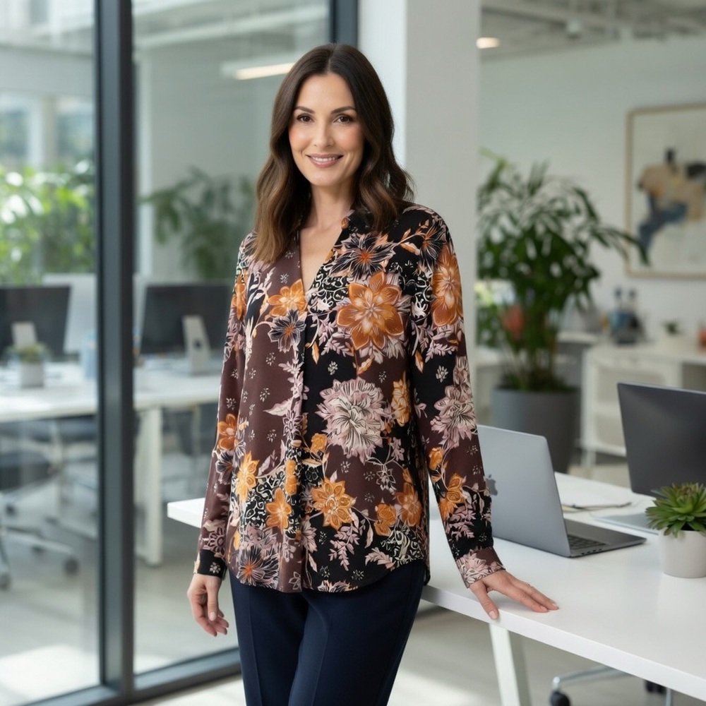 Maurices Floral Print Top Sz XL
